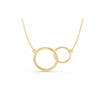 Interlocking Circle Necklace in 14K Yellow Gold Image