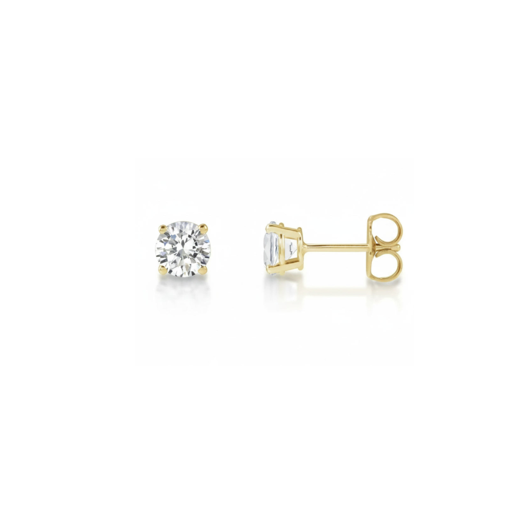 Round Lab-Grown Diamond Stud Earrings
