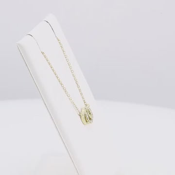 Natural Diamond Interlocking Circle 18" Necklace