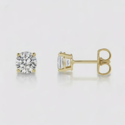 Round Lab-Grown Diamond Stud Earrings