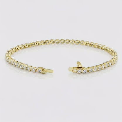 Lab-Grown Diamond Tennis Bracelet in Solid Gold