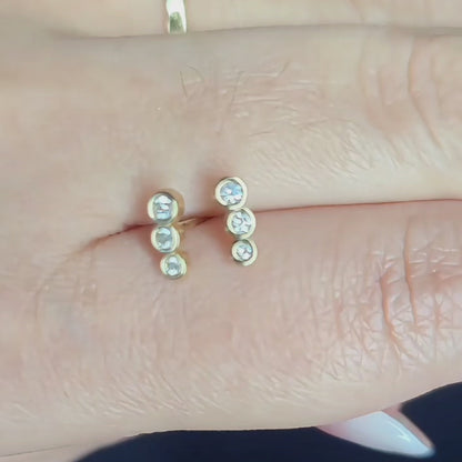 Petite Natural Diamond Ear Climber Earrings