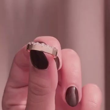 Solid Gold Ring with Natural Diamonds