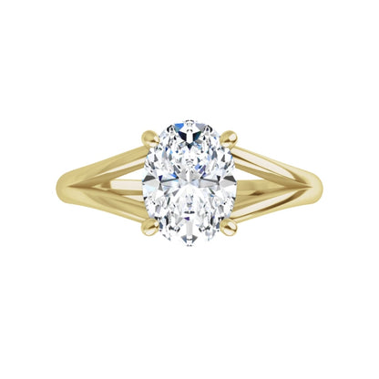 Oval Cut Diamond Solitaire Engagement Ring